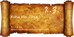 Kohajda Zita névjegykártya